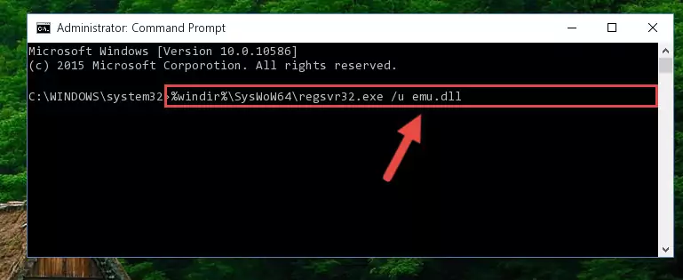 Creating a new registry for the Emu.dll library in the Windows Registry Editor