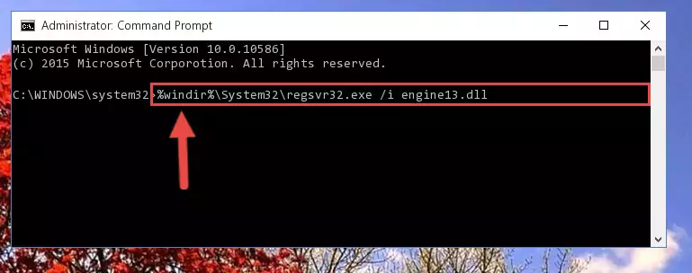 Cleaning the problematic registry of the Engine13.dll file from the Windows Registry Editor