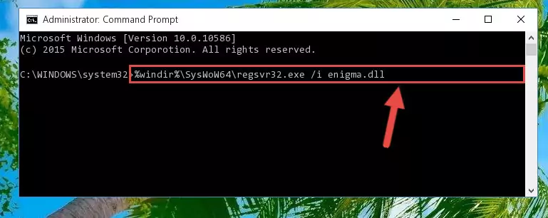 Uninstalling the damaged Enigma.dll file's registry from the system (for 64 Bit)