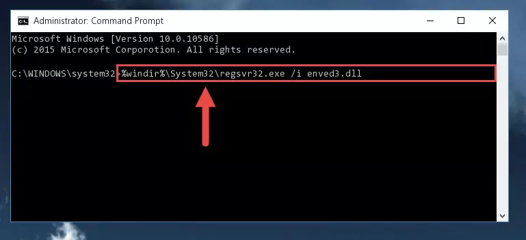 Uninstalling the Enved3.dll library from the system registry