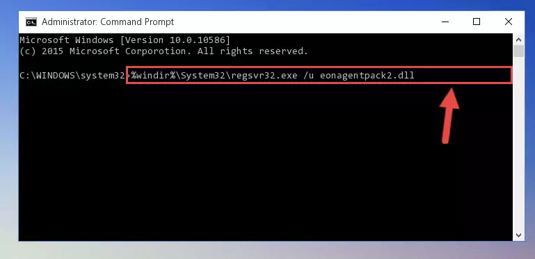 Extracting the Eonagentpack2.dll file from the .zip file
