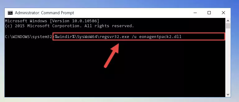 Creating a new registry for the Eonagentpack2.dll file in the Windows Registry Editor