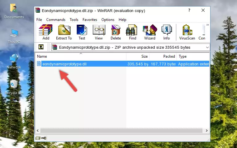 Copying the Eondynamicprototype.dll file into the software's file folder