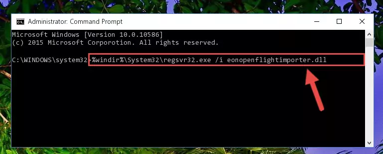 Reregistering the Eonopenflightimporter.dll file in the system (for 64 Bit)