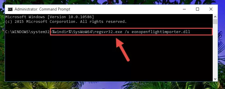 Creating a new registry for the Eonopenflightimporter.dll file in the Windows Registry Editor