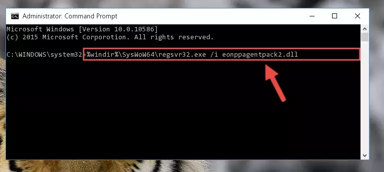 Deleting the damaged registry of the Eonppagentpack2.dll