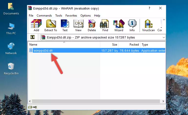 Copying the Eonppd3d.dll file into the software's file folder