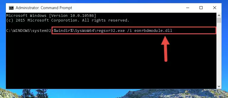 Deleting the Eonrbdmodule.dll file's problematic registry in the Windows Registry Editor