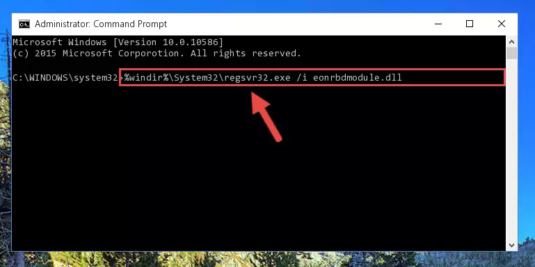 Reregistering the Eonrbdmodule.dll file in the system (for 64 Bit)