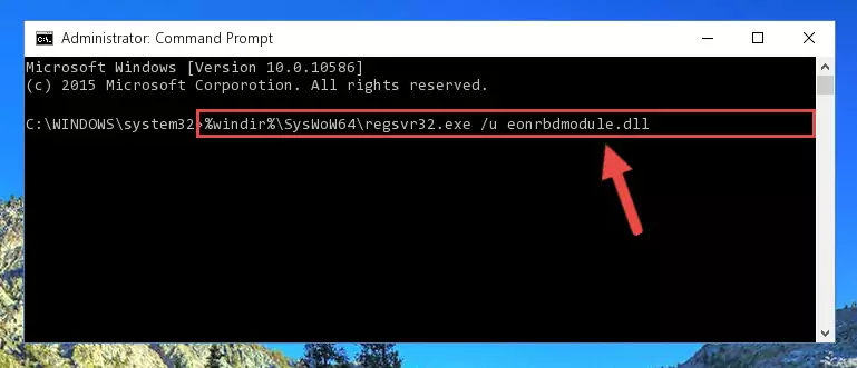 Reregistering the Eonrbdmodule.dll file in the system