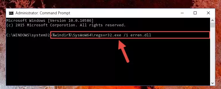 Uninstalling the Erren.dll library from the system registry