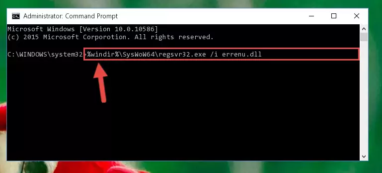 Uninstalling the Errenu.dll library from the system registry