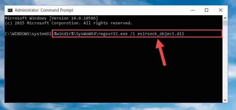 Deleting the damaged registry of the Esirsock_object.dll