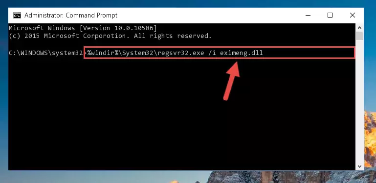 Cleaning the problematic registry of the Eximeng.dll file from the Windows Registry Editor
