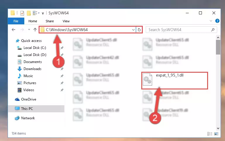 Extracting the Expat_1_95_1.dll library to the desktop