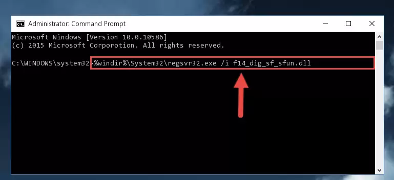 Uninstalling the F14_dig_sf_sfun.dll file from the system registry