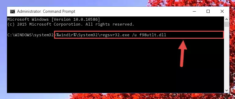 Making a clean registry for the F98utlt.dll library in Regedit (Windows Registry Editor)