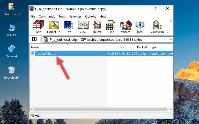 Copying the F_s_eqfilter.dll library into the program's installation directory