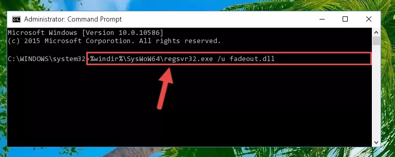 Creating a new registry for the Fadeout.dll library