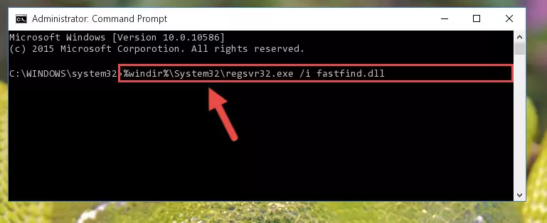 Deleting the Fastfind.dll library's problematic registry in the Windows Registry Editor