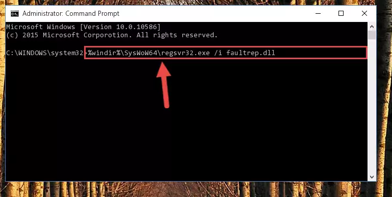 Deleting the Faultrep.dll library's problematic registry in the Windows Registry Editor