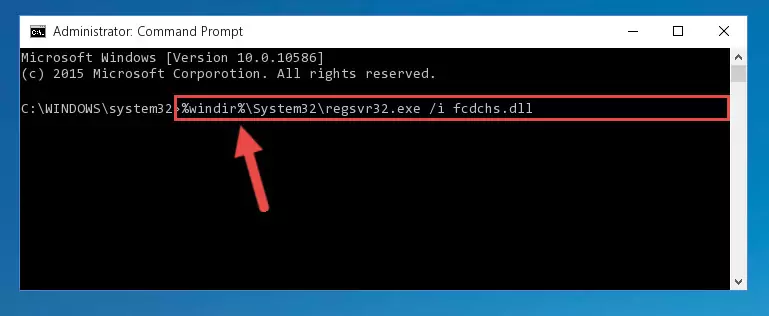 Uninstalling the Fcdchs.dll file from the system registry