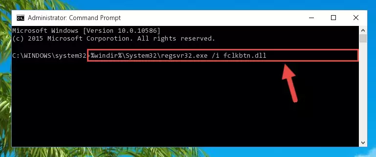 Uninstalling the Fclkbtn.dll library from the system registry
