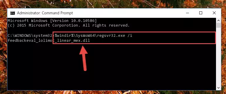 Uninstalling the Feedbackeval_lolimot_linear_mex.dll file from the system registry