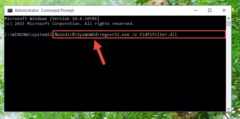 Making a clean registry for the Fidf1filter.dll file in Regedit (Windows Registry Editor)