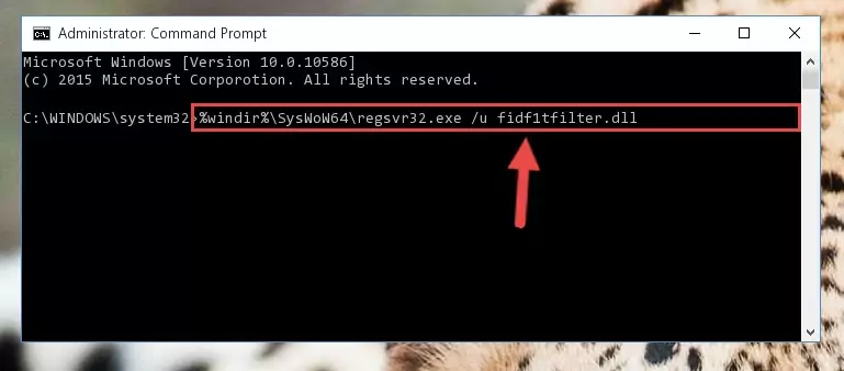 Creating a new registry for the Fidf1tfilter.dll file