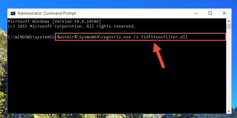 Uninstalling the Fidf1tsosfilter.dll library's problematic registry from Regedit (for 64 Bit)