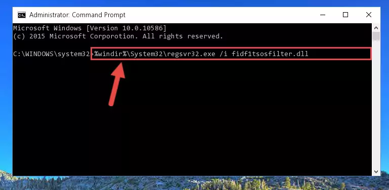 Deleting the damaged registry of the Fidf1tsosfilter.dll