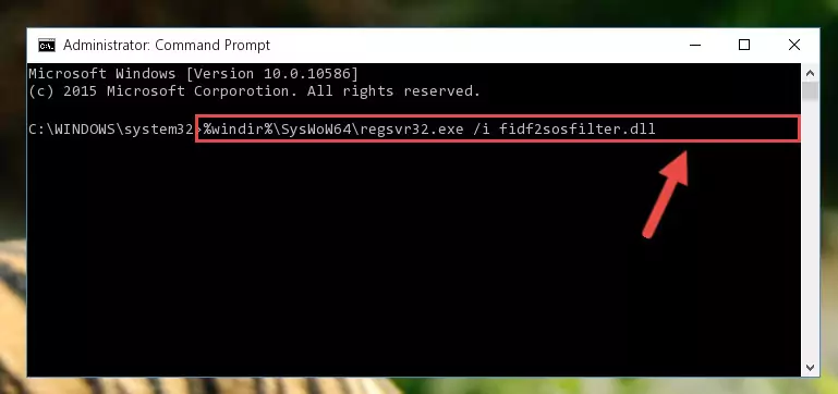 Uninstalling the Fidf2sosfilter.dll file's broken registry from the Registry Editor (for 64 Bit)
