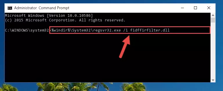 Creating a clean registry for the Fidffirfilter.dll library (for 64 Bit)