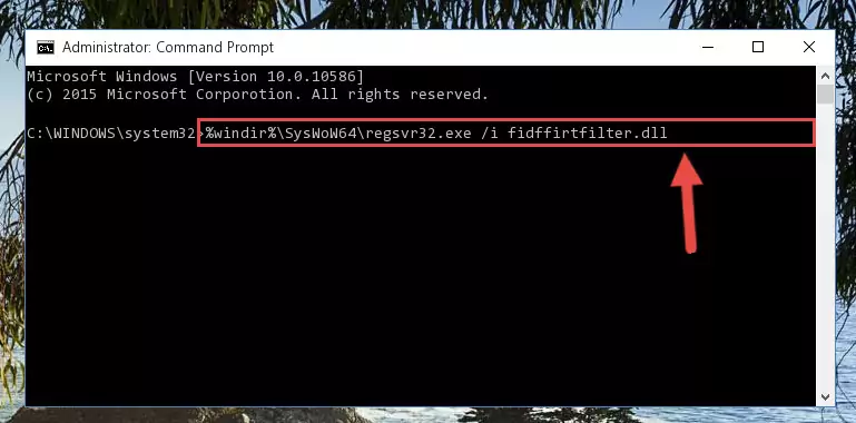 Deleting the Fidffirtfilter.dll file's problematic registry in the Windows Registry Editor