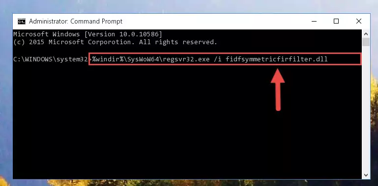 Uninstalling the damaged Fidfsymmetricfirfilter.dll file's registry from the system (for 64 Bit)