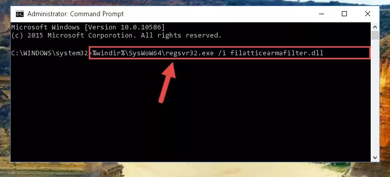 Uninstalling the Filatticearmafilter.dll file's problematic registry from Regedit (for 64 Bit)