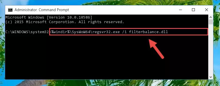 Uninstalling the broken registry of the Filterbalance.dll library from the Windows Registry Editor (for 64 Bit)