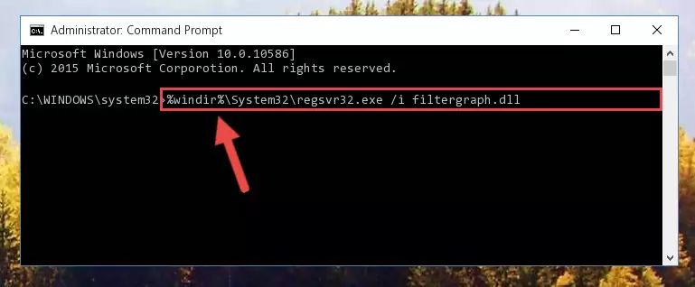 Reregistering the Filtergraph.dll file in the system (for 64 Bit)