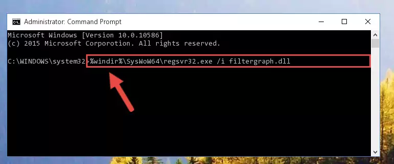 Uninstalling the Filtergraph.dll file from the system registry