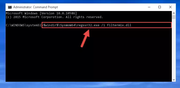 Uninstalling the broken registry of the Filtermix.dll file from the Windows Registry Editor (for 64 Bit)