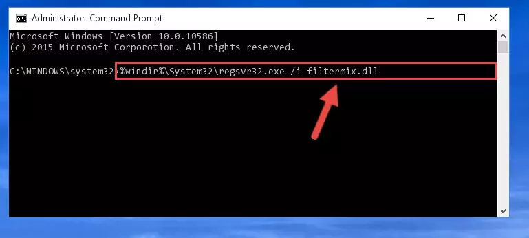 Deleting the Filtermix.dll file's problematic registry in the Windows Registry Editor