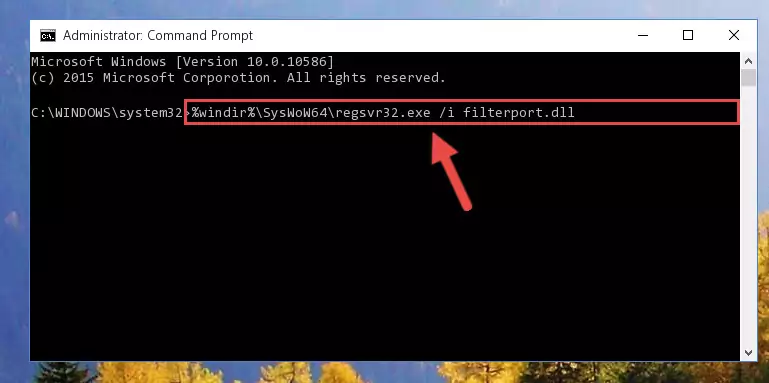 Uninstalling the Filterport.dll library's problematic registry from Regedit (for 64 Bit)
