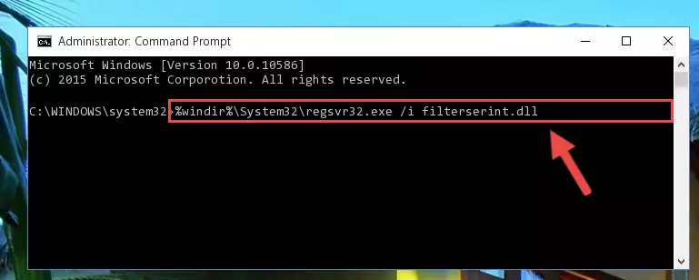 Creating a clean registry for the Filterserint.dll library (for 64 Bit)
