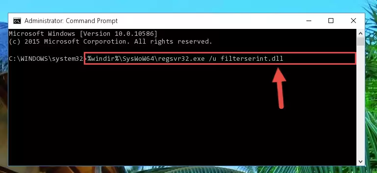 Creating a new registry for the Filterserint.dll library