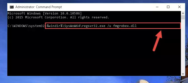 Reregistering the Fmgrobex.dll library in the system (for 64 Bit)