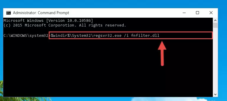 Creating a clean and good registry for the Fnfilter.dll file (64 Bit için)