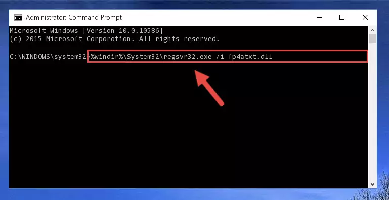 Reregistering the Fp4atxt.dll library in the system (for 64 Bit)