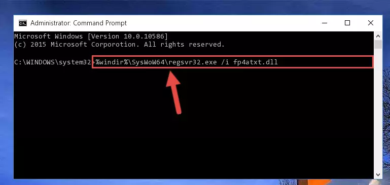 Cleaning the problematic registry of the Fp4atxt.dll library from the Windows Registry Editor