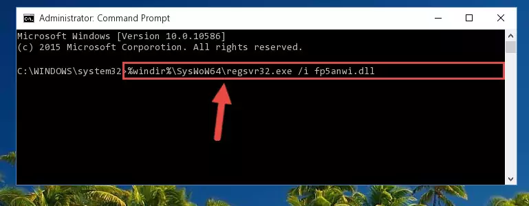 Deleting the Fp5anwi.dll file's problematic registry in the Windows Registry Editor
